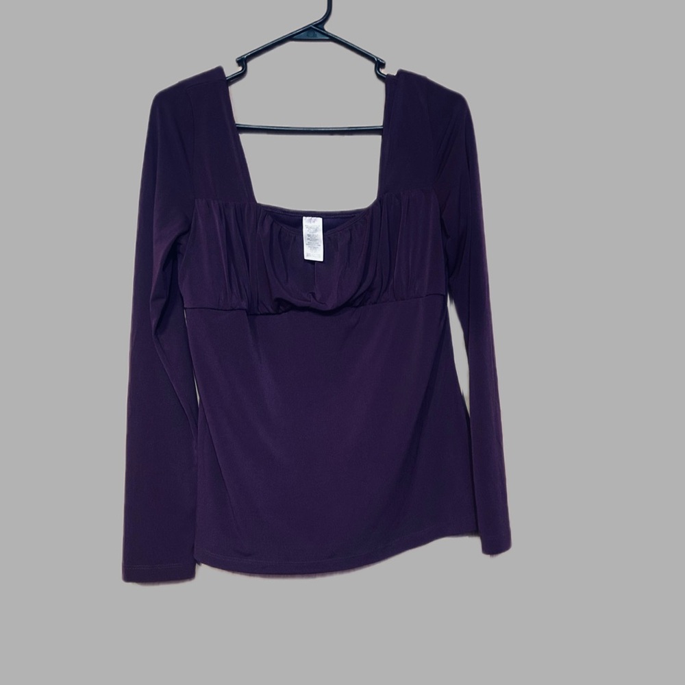Chic Purple Long Sleeve Blouse